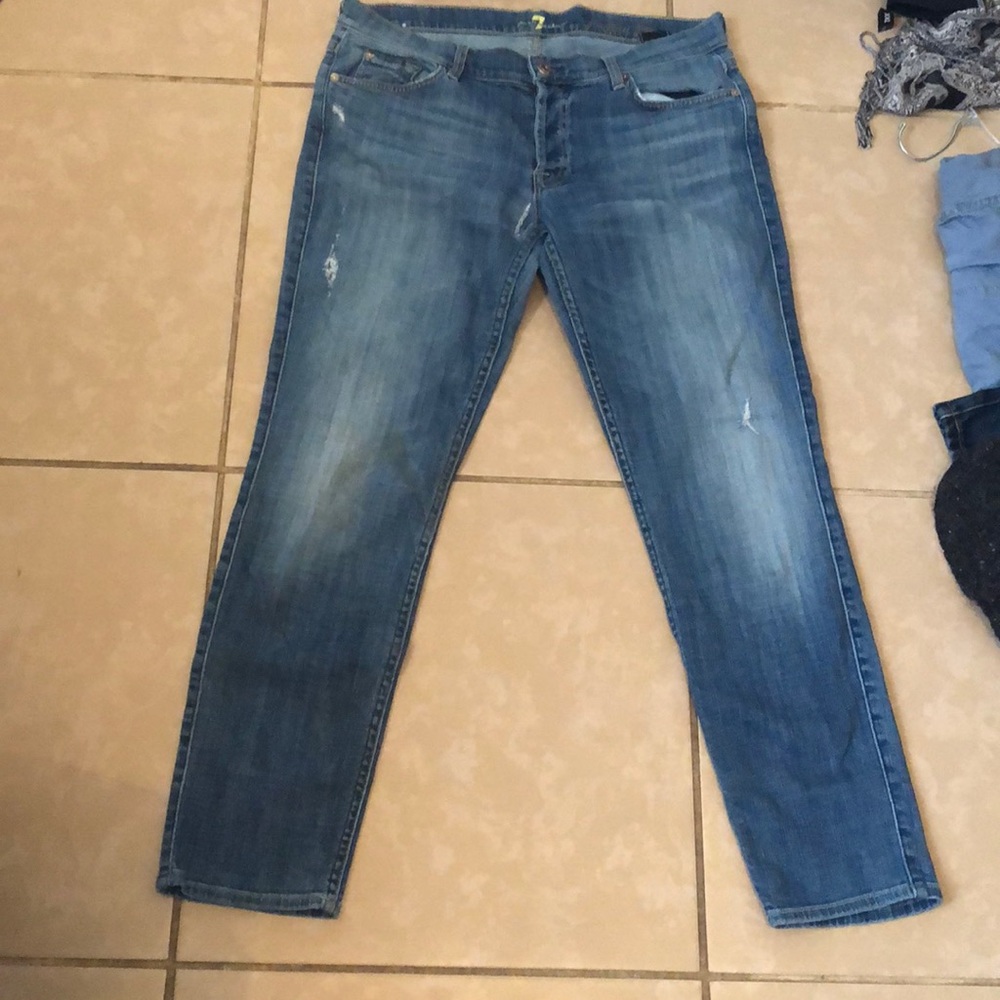 7 for all mankind skinny boyfriend jeans size 31